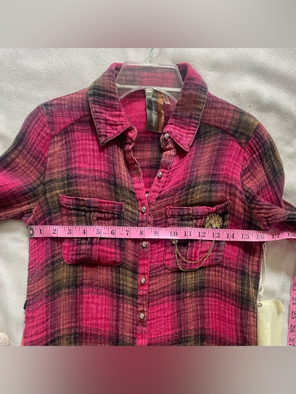 ARATTA Silent Journey Mixed Media Plaid Tunic Dress - Picture 11 of 15